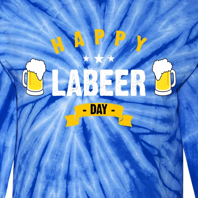 Happy Labeer Day Tie-Dye Long Sleeve Shirt