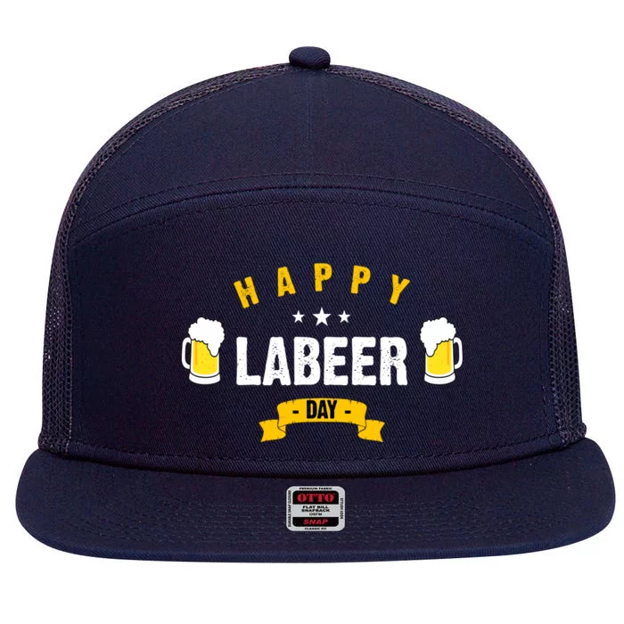 Happy Labeer Day 7 Panel Mesh Trucker Snapback Hat