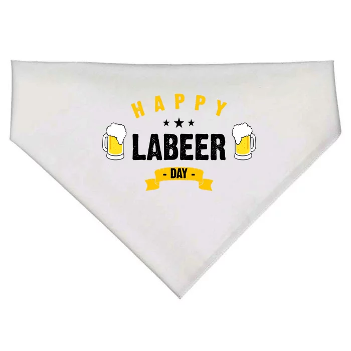 Happy Labeer Day USA-Made Doggie Bandana