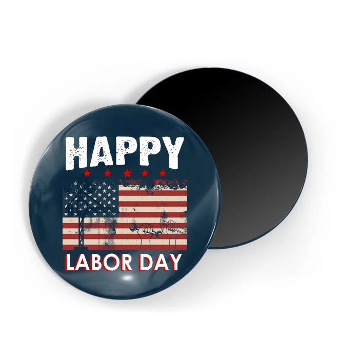 Happy Labor Day American Workers Flag Magnet