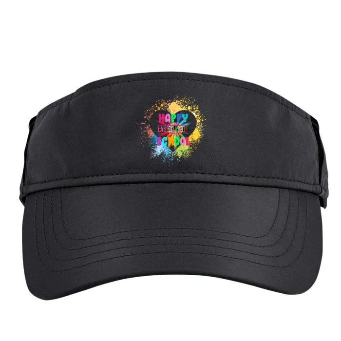 Happy Last Day Of School Colors Of Heart Adult Drive Performance Visor