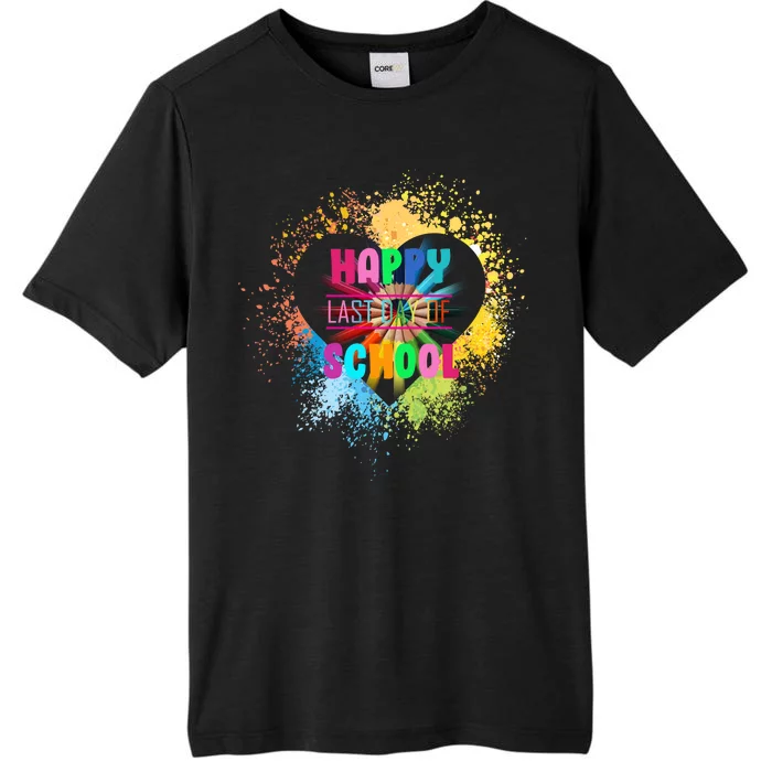 Happy Last Day Of School Colors Of Heart ChromaSoft Performance T-Shirt