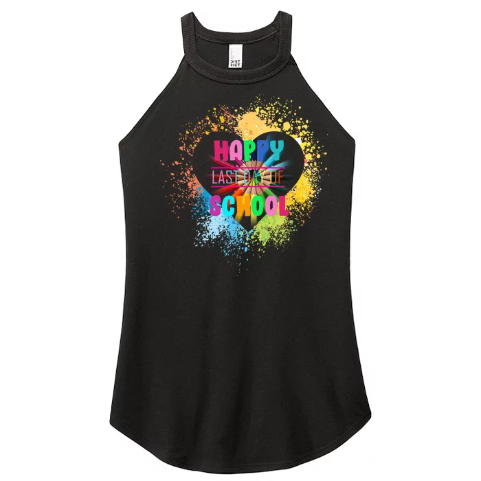 Happy Last Day Of School Colors Of Heart Women’s Perfect Tri Rocker Tank