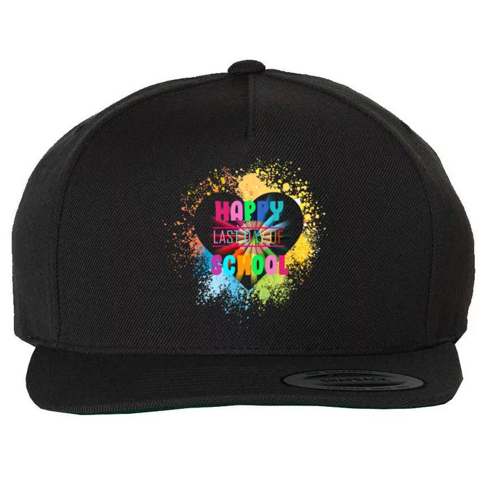 Happy Last Day Of School Colors Of Heart Wool Snapback Cap