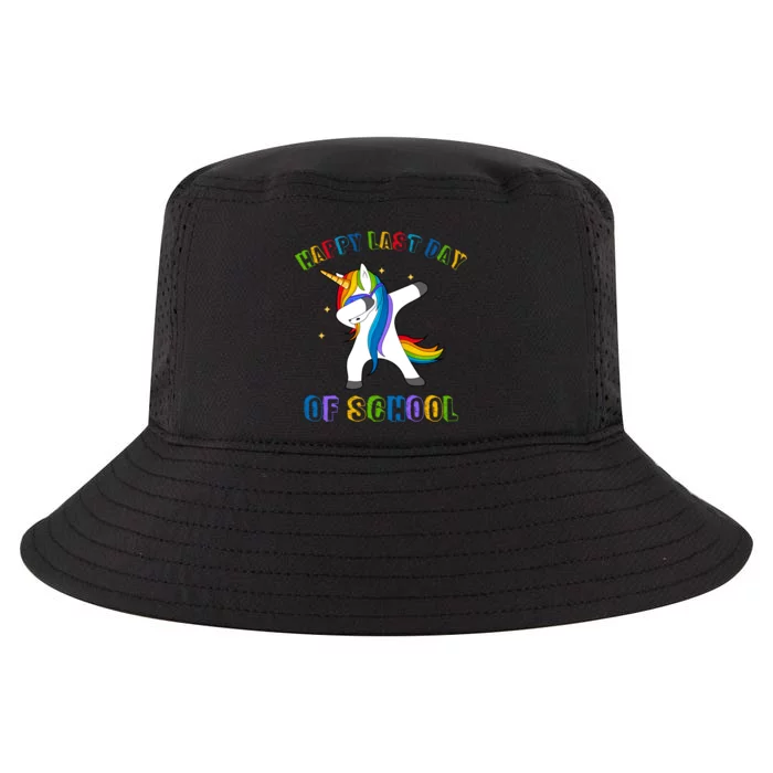 Happy Last Day Of School Dabbing Unicorn Cool Comfort Performance Bucket Hat