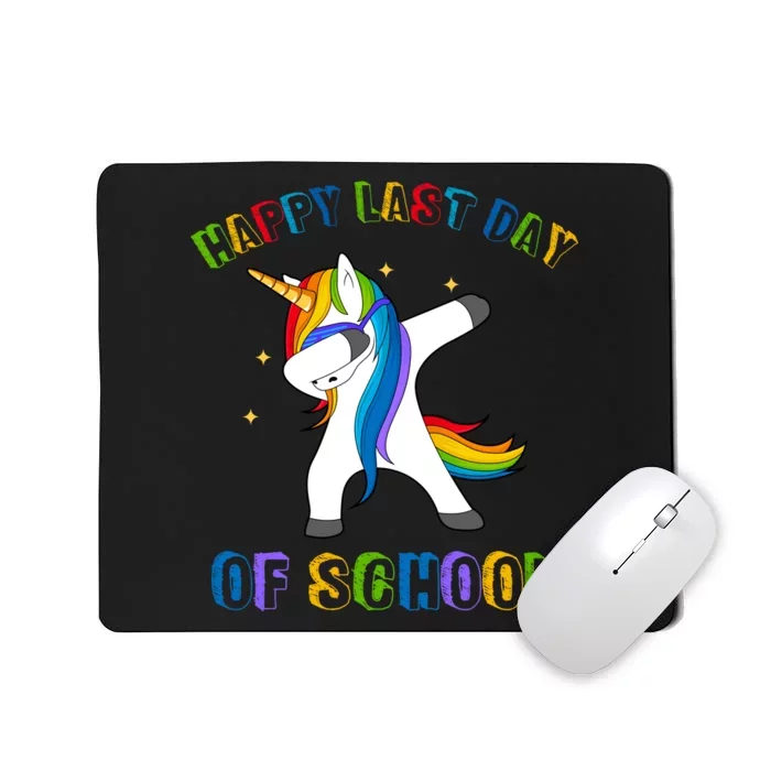 Happy Last Day Of School Dabbing Unicorn Mousepad