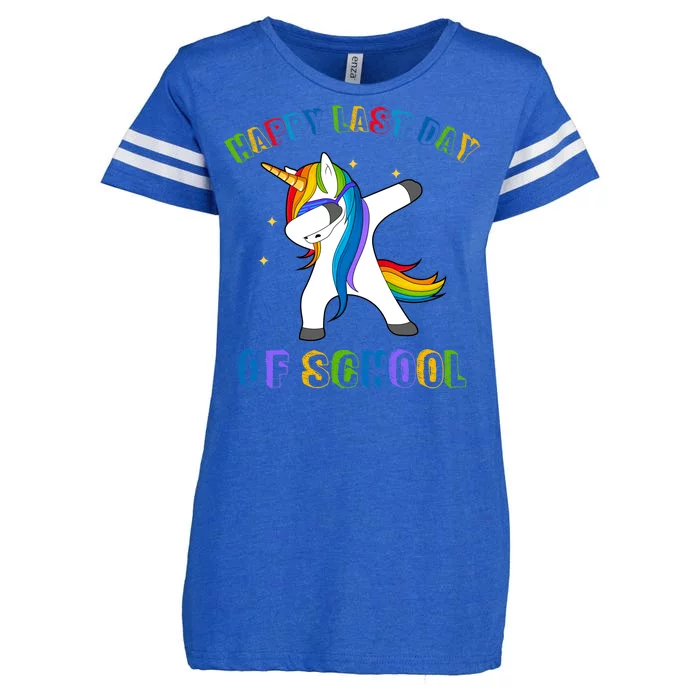 Happy Last Day Of School Dabbing Unicorn Enza Ladies Jersey Football T-Shirt