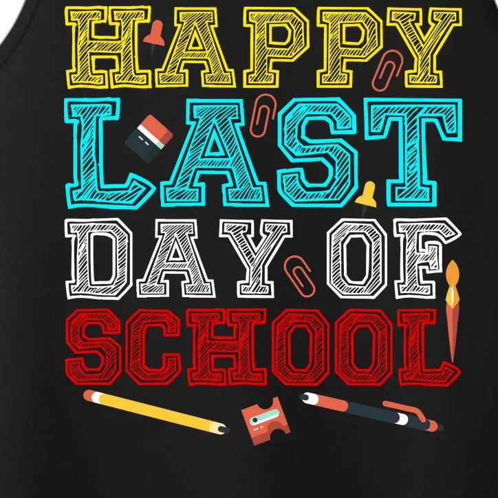 Happy Last Day Of School Pencil Performance Tank