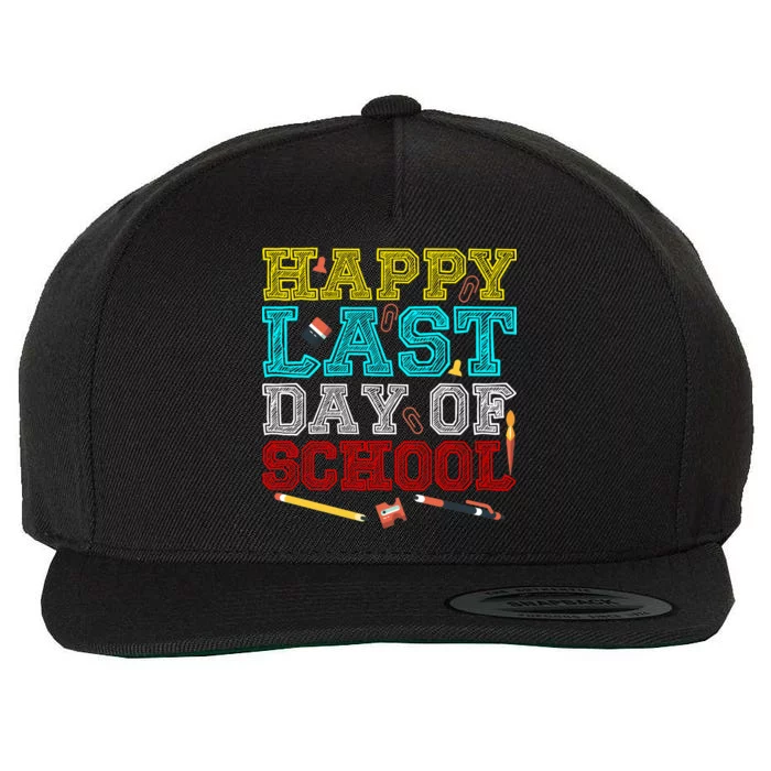 Happy Last Day Of School Pencil Wool Snapback Cap