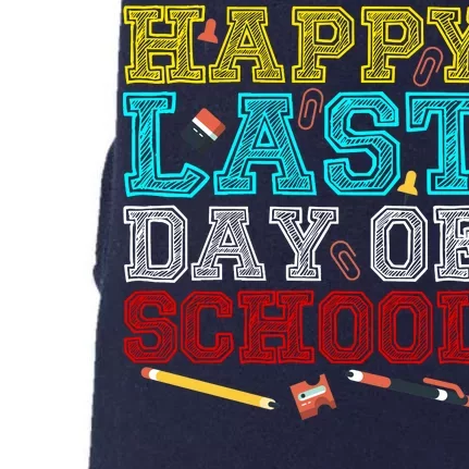 Happy Last Day Of School Pencil Doggie 3-End Fleece Hoodie