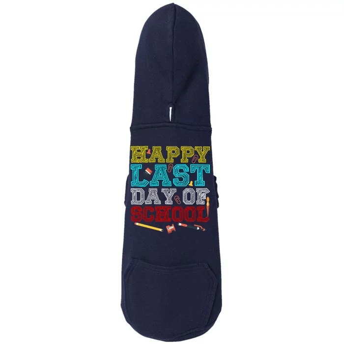 Happy Last Day Of School Pencil Doggie 3-End Fleece Hoodie