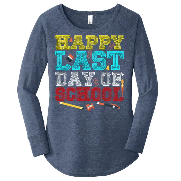 Happy Last Day Of School Pencil Women's Perfect Tri Tunic Long Sleeve Shirt