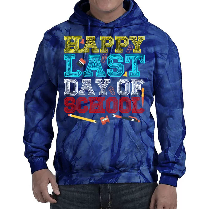 Happy Last Day Of School Pencil Tie Dye Hoodie