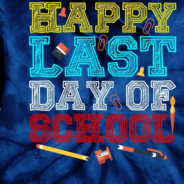 Happy Last Day Of School Pencil Tie Dye Hoodie