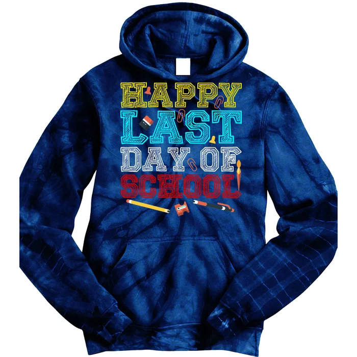 Happy Last Day Of School Pencil Tie Dye Hoodie