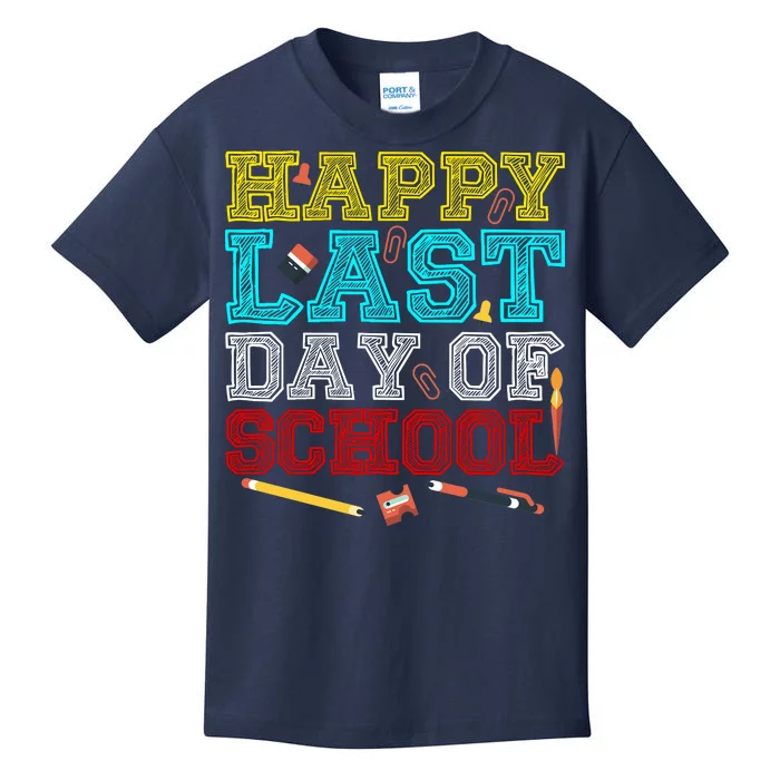 Happy Last Day Of School Pencil Kids T-Shirt