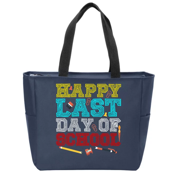 Happy Last Day Of School Pencil Zip Tote Bag