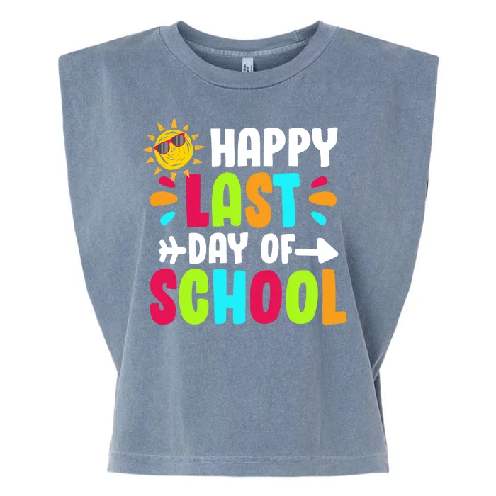 Happy Last Day Of School Sun Garment-Dyed Women's Muscle Tee