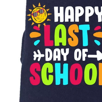 Happy Last Day Of School Sun Doggie 3-End Fleece Hoodie