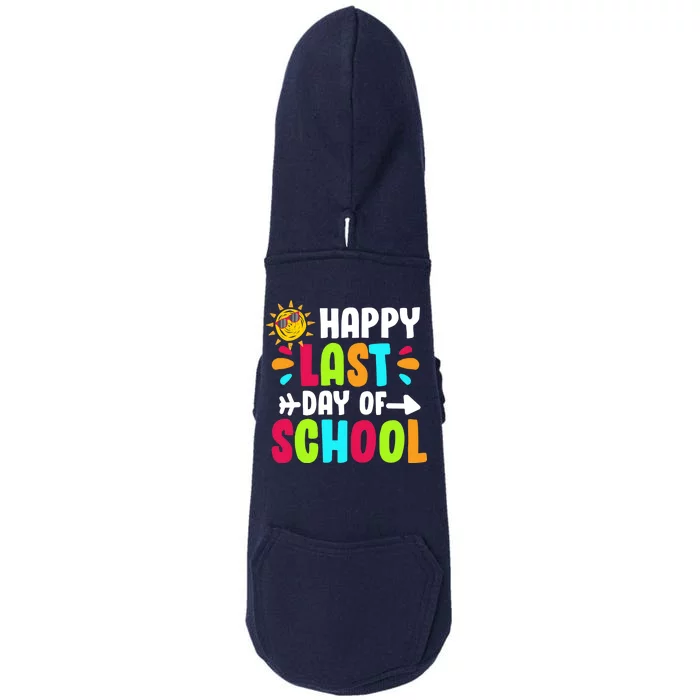 Happy Last Day Of School Sun Doggie 3-End Fleece Hoodie