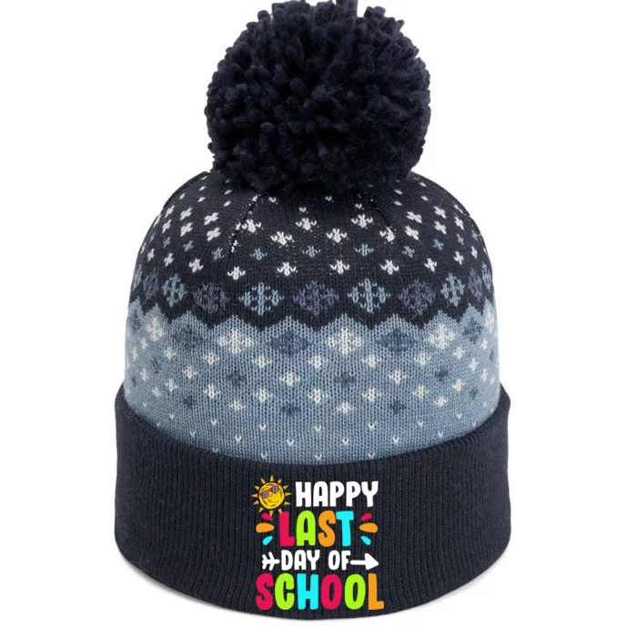 Happy Last Day Of School Sun The Baniff Cuffed Pom Beanie