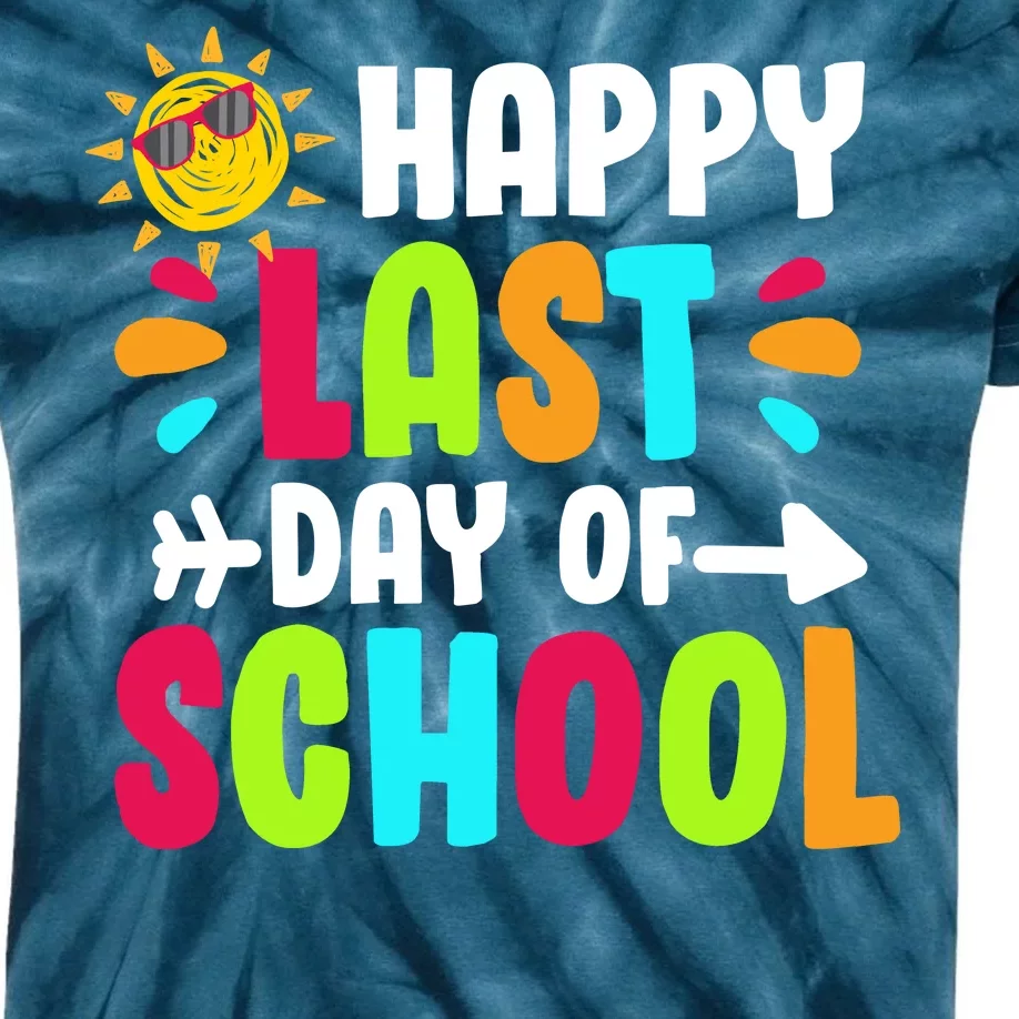 Happy Last Day Of School Sun Kids Tie-Dye T-Shirt