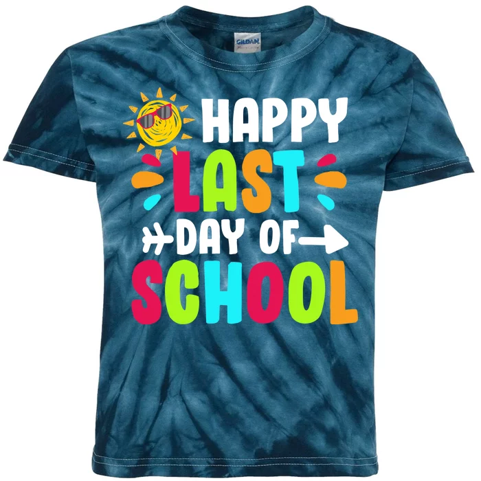 Happy Last Day Of School Sun Kids Tie-Dye T-Shirt