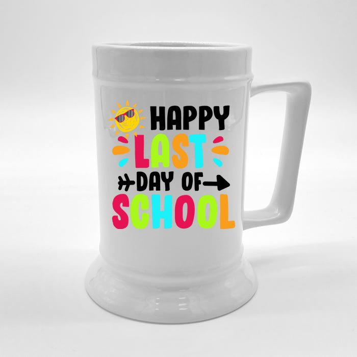 Happy Last Day Of School Sun Front & Back Beer Stein