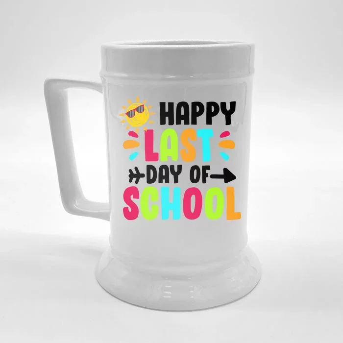 Happy Last Day Of School Sun Front & Back Beer Stein