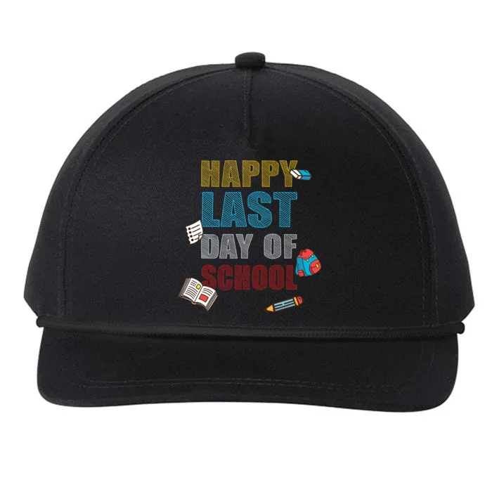 Happy Last Day Of School Supplies Snapback Five-Panel Rope Hat