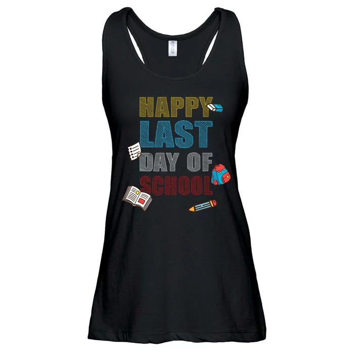 Happy Last Day Of School Supplies Ladies Essential Flowy Tank