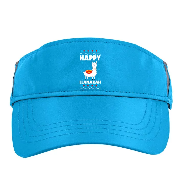 Happy Llamakah Llama Hanukkah Adult Drive Performance Visor