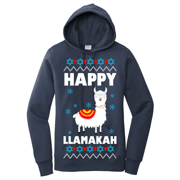 Happy Llamakah Llama Hanukkah Women's Pullover Hoodie