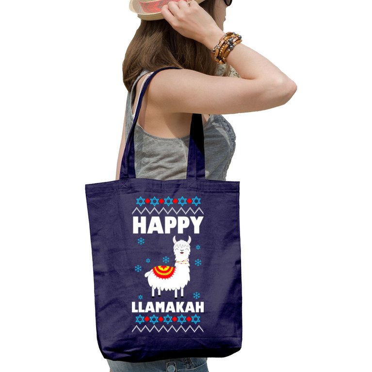 Happy Llamakah Llama Hanukkah Tote Bag