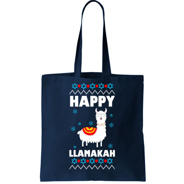 Happy Llamakah Llama Hanukkah Tote Bag