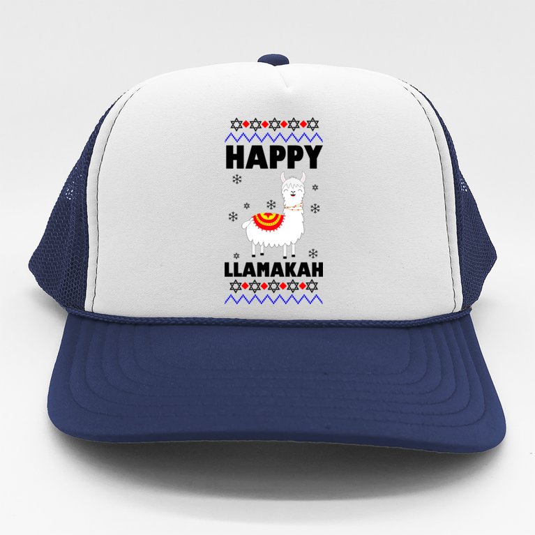 Happy Llamakah Llama Hanukkah Trucker Hat