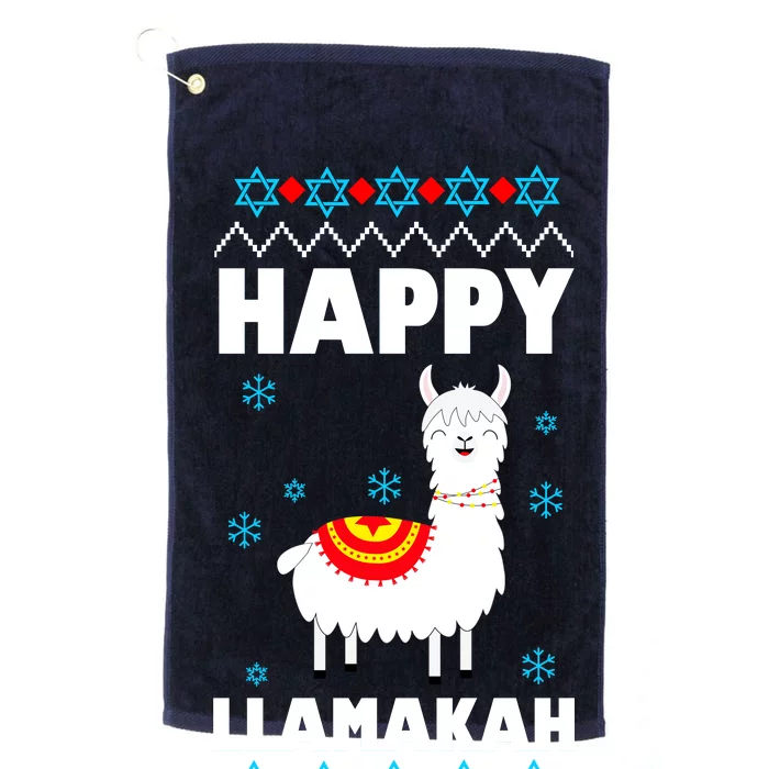 Happy Llamakah Llama Hanukkah Platinum Collection Golf Towel