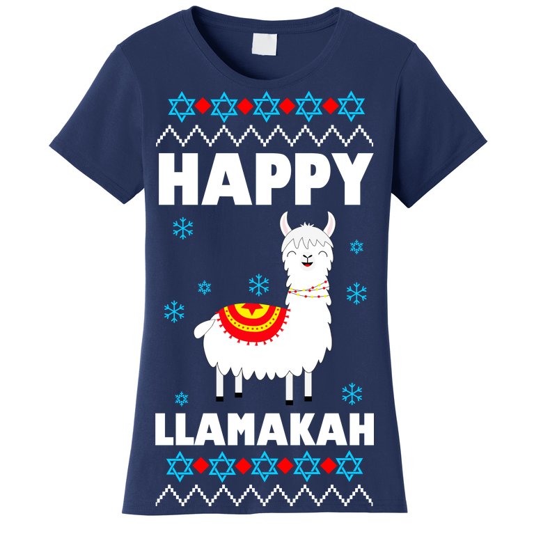 Happy Llamakah Llama Hanukkah Women's T-Shirt