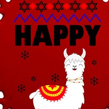 Happy Llamakah Llama Hanukkah Oval Ornament