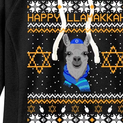 Happy Llamakah Ugly Hanukkah Women's Fleece Hoodie