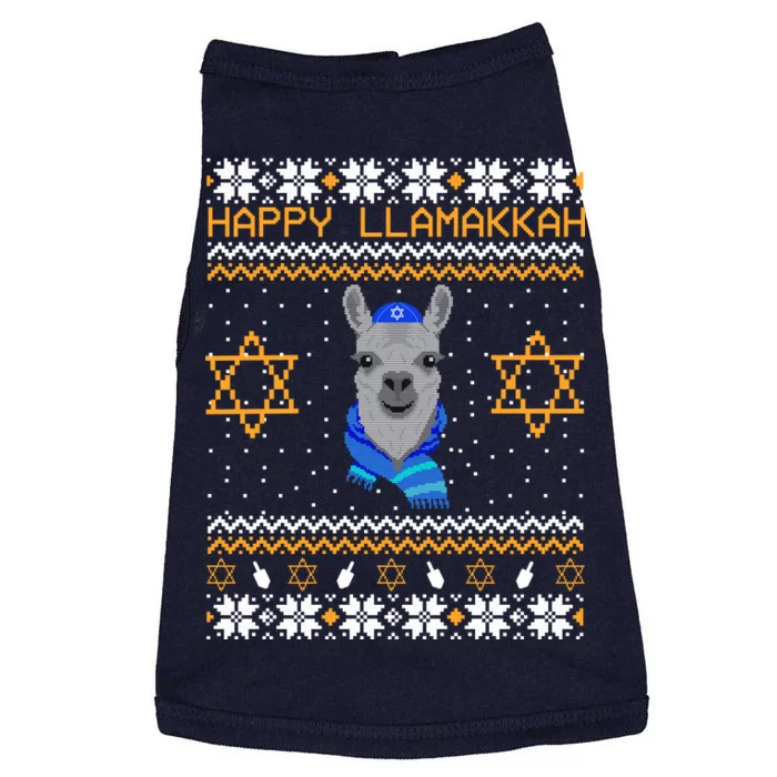 Happy Llamakah Ugly Hanukkah Doggie Tank