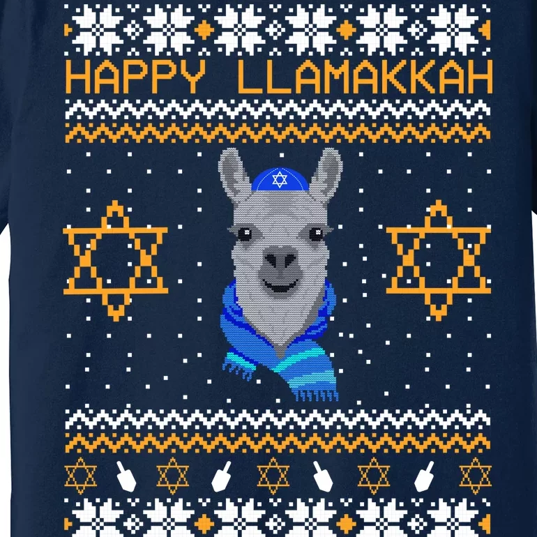 Happy Llamakah Ugly Hanukkah Premium T-Shirt