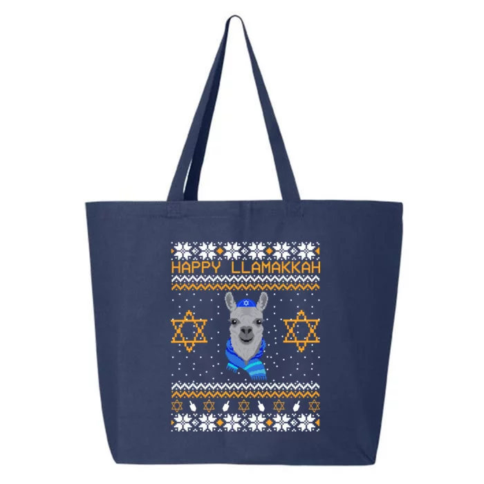 Happy Llamakah Ugly Hanukkah 25L Jumbo Tote