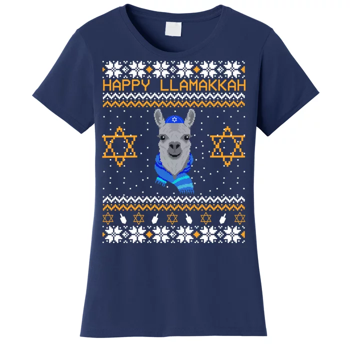 Happy Llamakah Ugly Hanukkah Women's T-Shirt