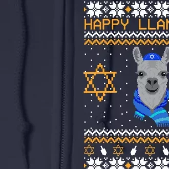 Happy Llamakah Ugly Hanukkah Full Zip Hoodie