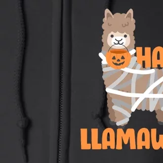 Happy Llamaween Llama Halloween Full Zip Hoodie