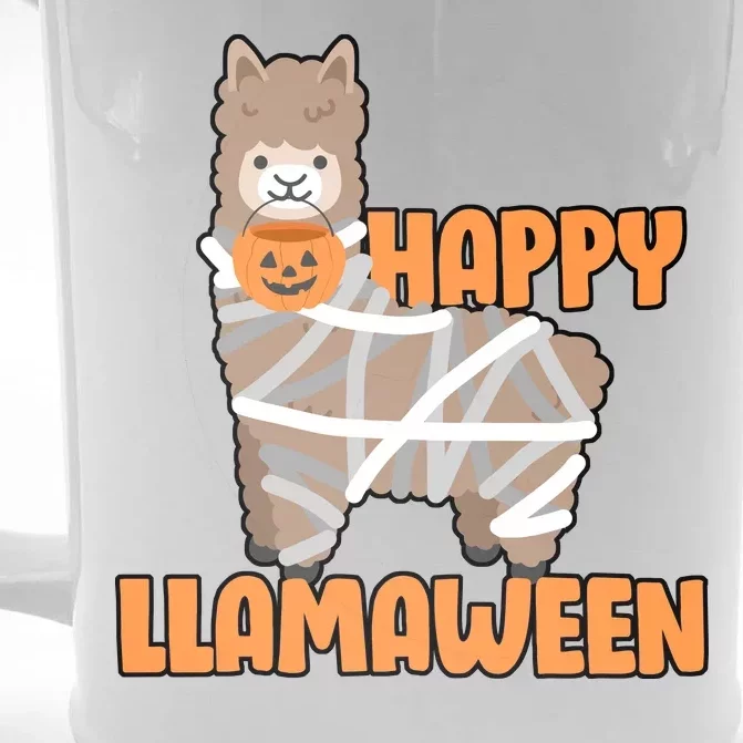 Happy Llamaween Llama Halloween Front & Back Beer Stein