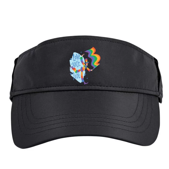 Happy Love With Pride Adult Drive Performance Visor