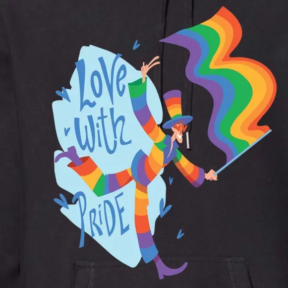 Happy Love With Pride Premium Hoodie