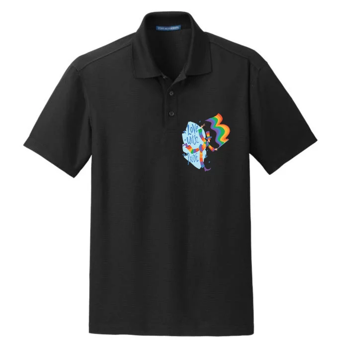 Happy Love With Pride Dry Zone Grid Performance Polo